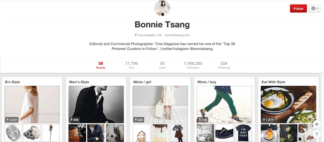 Bonnie Tsang Pinterest board