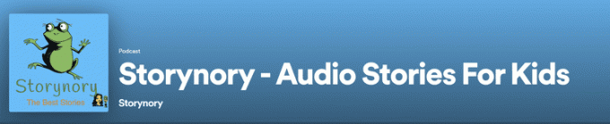 Logotip podcasta Storynory.