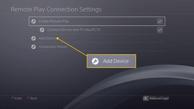 Adăugați opțiunea Dispozitiv în Setările de conexiune PS4 Remote Play