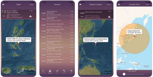 Screenshoty z EQ Tsunami App Pro