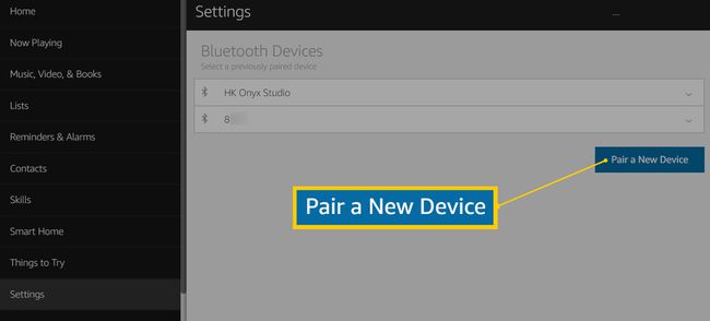 Setări Bluetooth Alexa – Asociați dispozitivul nou