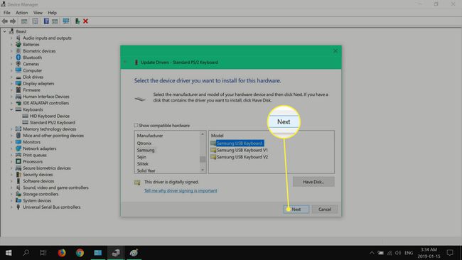 Různí výrobci hardwaru ve správci zařízení Windows.