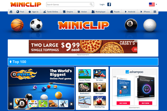 Miniclip webové stránky online her zdarma