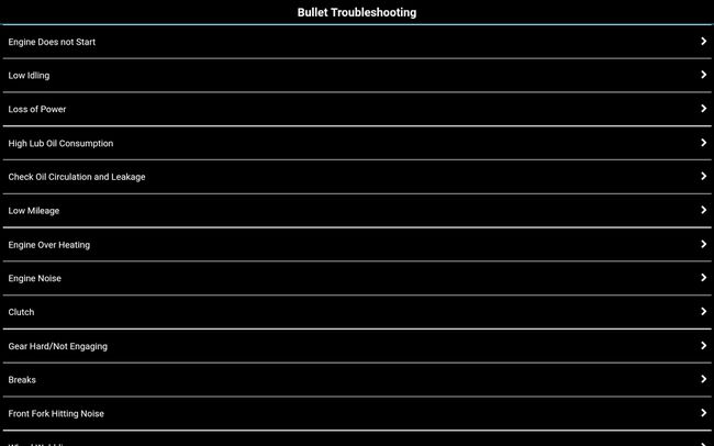 Aplikace Bullet Troubleshooting pro Android