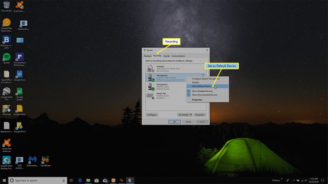 Windows 10'da varsayılan mikrofon ayarı