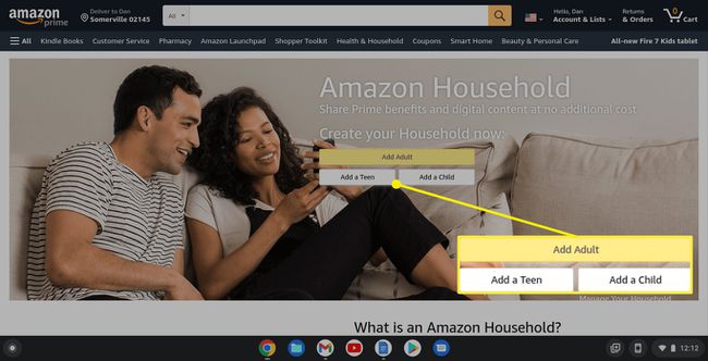 Головний екран Amazon Household