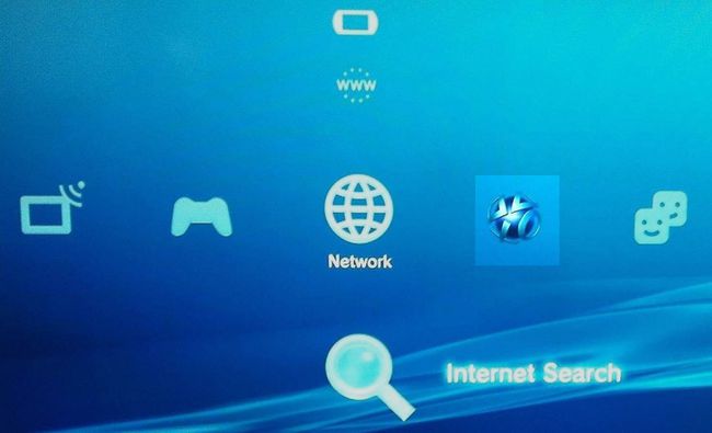 O menu principal do PlayStation 3 com o ícone da PlayStation Network destacado