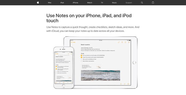 Apple Notes-Website