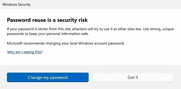 Windows 11 salasanavaroitus