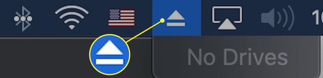 Eject Menu -kuvake macOS Catalinassa