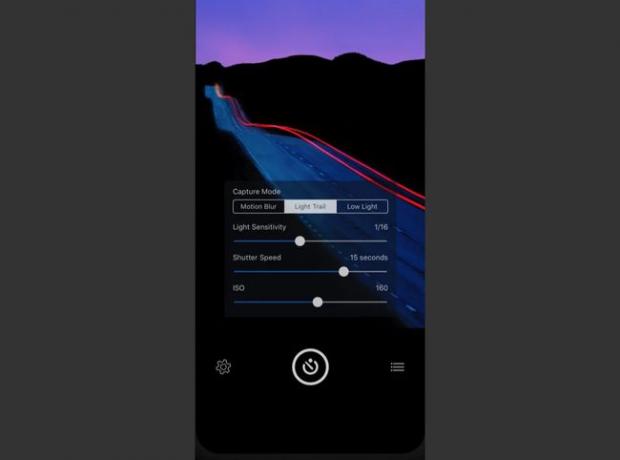 Postavke Slow Shutter Cam na iPhoneu