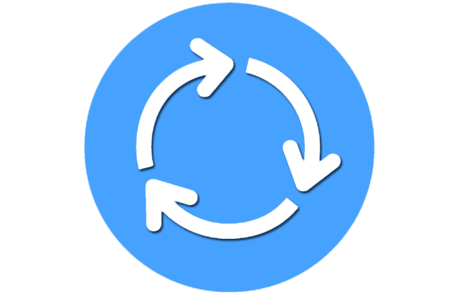 Obnovte šípky na modrom kruhu