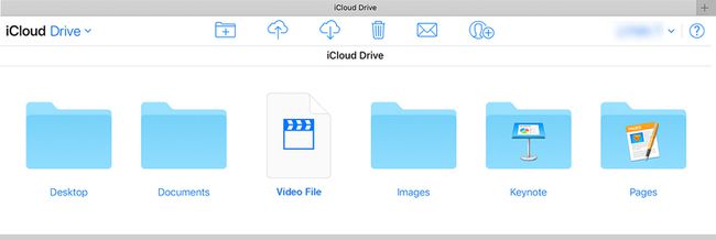 Zrzut ekranu plików iCloud Drive