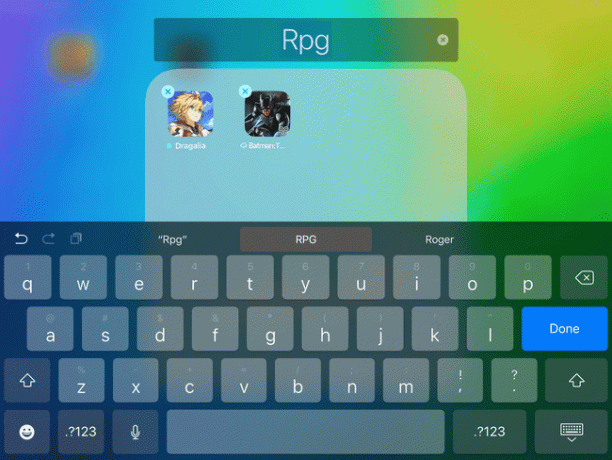 iPadでフォルダの名前を「ゲーム」から「RPG」に変更