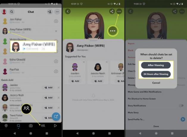 Snapchat elimina le impostazioni delle chat