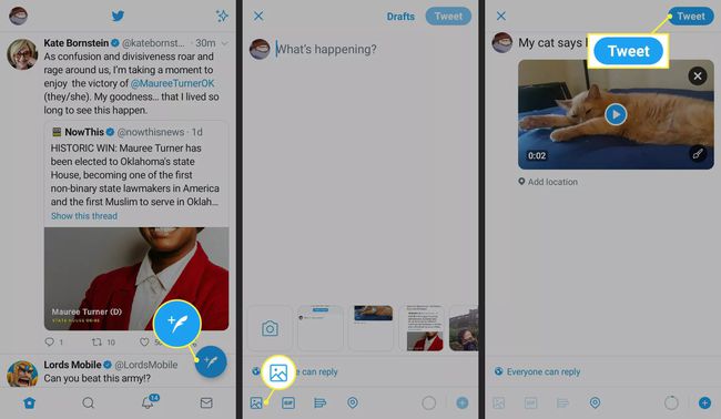 Саставите твит, фотографију и твит икону у апликацији Твиттер