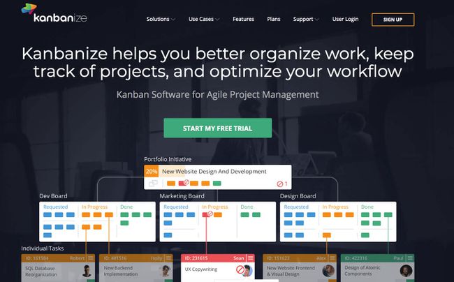 Kanbanize Kanban-Board-Website