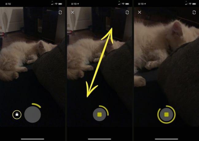 Snapchat'te video kullanırken yakınlaştırın.