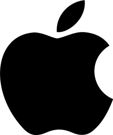 Apple logotip črn