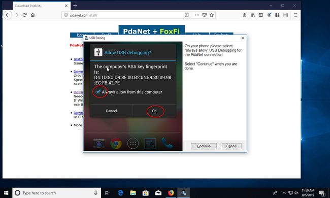 Windows 10 PdaNet+ מאפשר איתור באגים