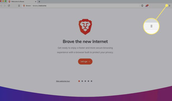 Ikona menu w Brave