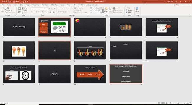 Selecteer niet-opeenvolgende dia's in PowerPoint