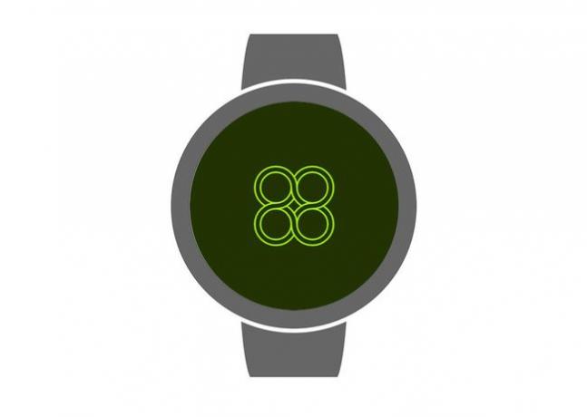 Infinity Loop Wear OS játékalkalmazás egy okosórán megjelenítve.