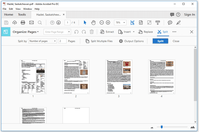 Rozdělení PDF pomocí Adobe Acrobat Pro DC