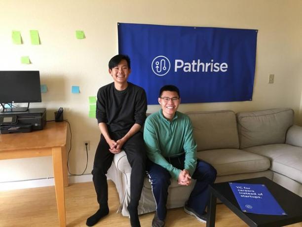 Pathriseの共同創設者であるKevinWuとDerrickMar。