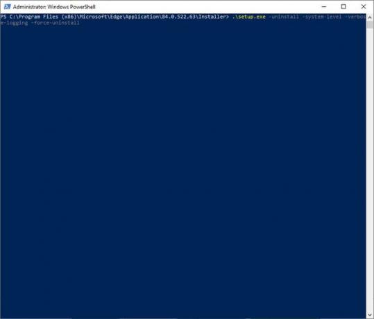 Ventana de PowerShell