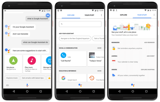 Verwenden von Google Assistant mit Google Lens.