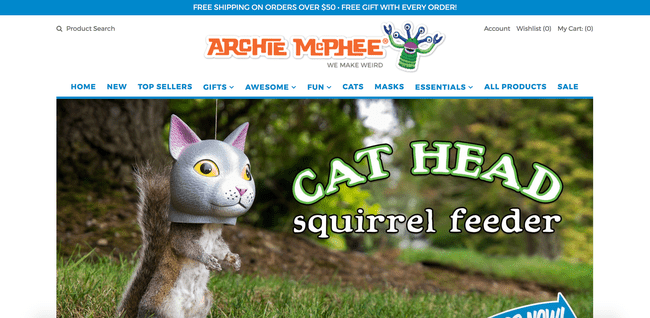 Sitio web de Archie McPhee