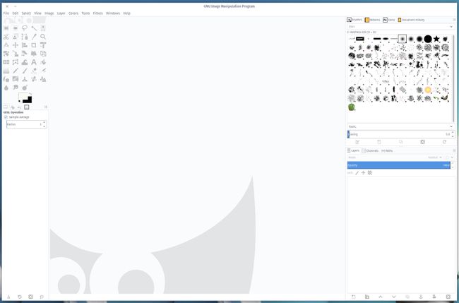 De GIMP-interface.