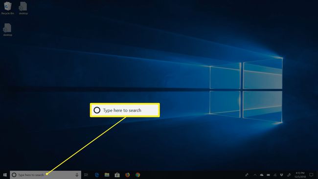 Windows 10'da arama çubuğu