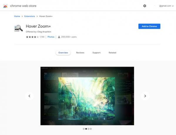 Hover Zoom + en Chrome Store