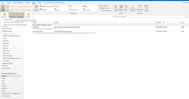 Peida Outlookis sõnumite valik