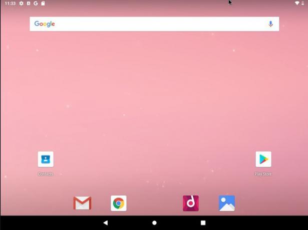 Android-x86 होम स्क्रीन