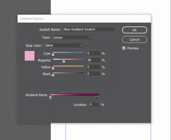 InDesign-Farbverlaufsoptionen