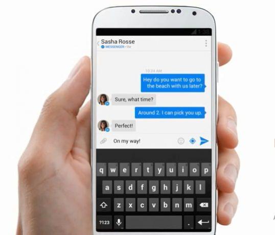 Facebook Messenger-appen på en smartphone