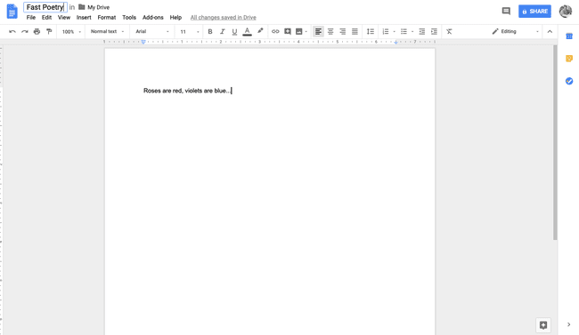 Google Docs auf dem Desktop