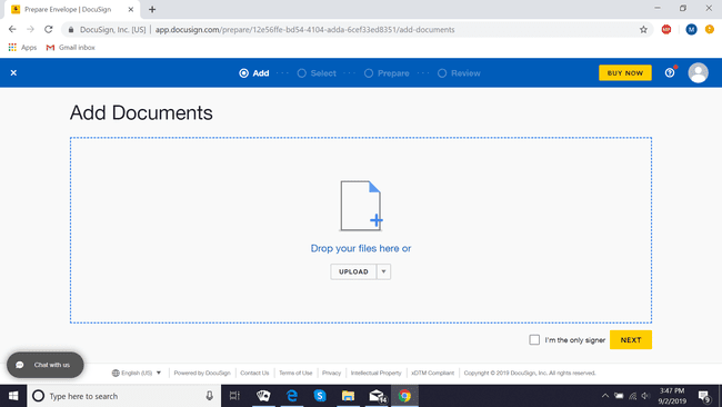 DocuSign PDF-Datei hinzufügen