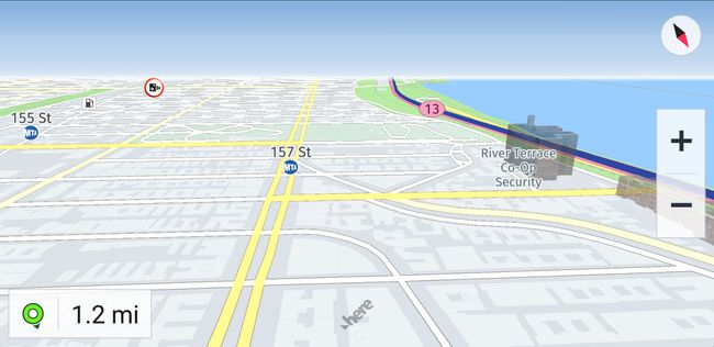 ТУК WeGo карта изглед на упътванията за шофиране в Ню Йорк.