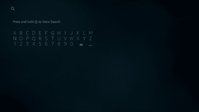 Скриншот экрана поиска Fire TV.