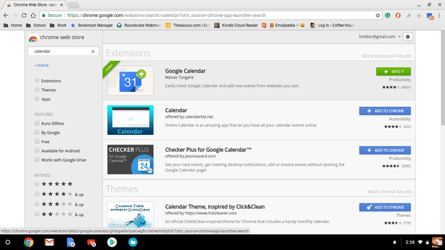 Derecelendirin ve Chromebook'a yeni eklenen Google Takvim'de banner'lar eklendi