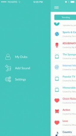 Snímek obrazovky Dubsmash pro iOS