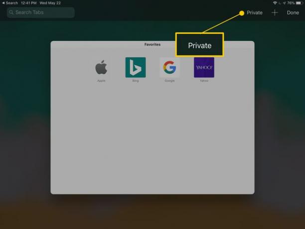 iPad Safari'de özel düğme