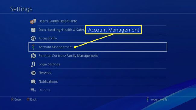 การตั้งค่า PS4 ที่เน้นการจัดการบัญชี