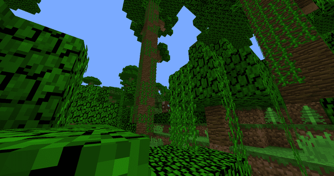 ჯუნგლების ხეები Minecraft-ში