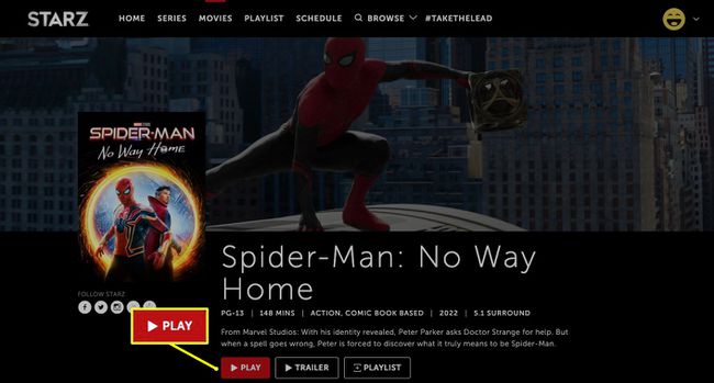 Vizionează Spider-Man: No Way Home pe Starz.