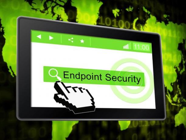 Endpoint Security Sigurna zaštita sustava 3d ilustracija